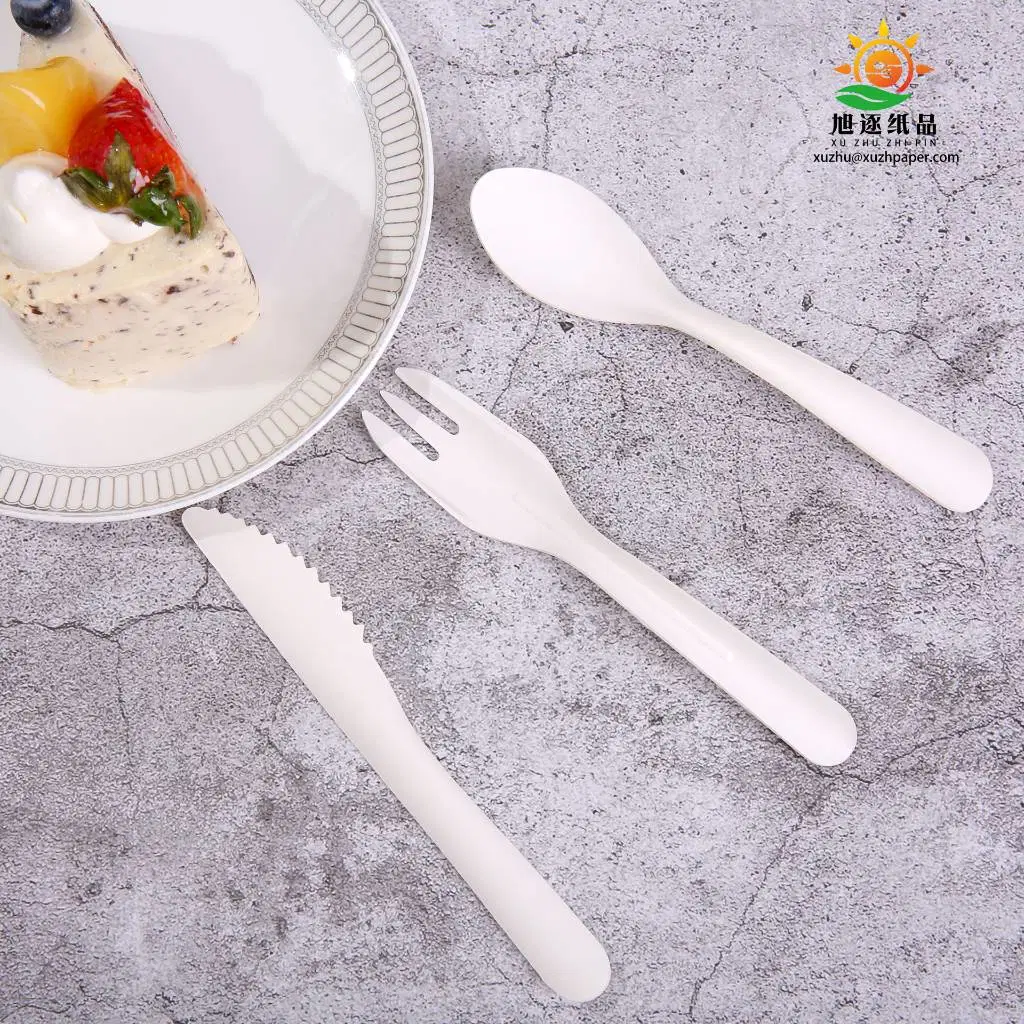 Disposable Biodegradable Paper Kitchen Tableware Set Including Knife&Spoon&Fork