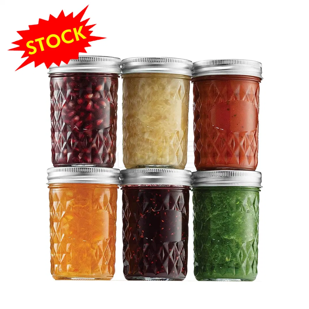 Stock 8oz Mason Jars Food Storage Container Airtight Container for Pickling