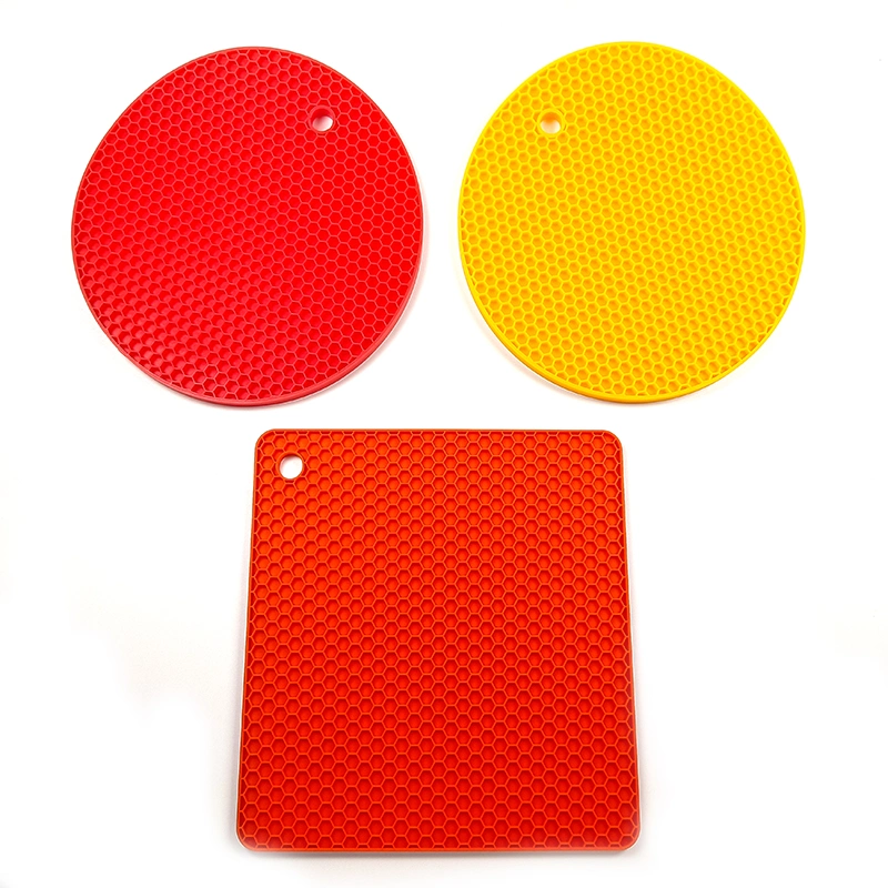 Kitchen Utensil Heat Resistant Honeycomb Silicone Hot Pot Holder Mat Coaster