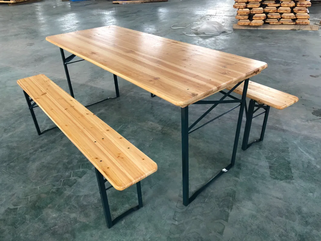 Wooden Foldable Garden Picnic Beer Table Set