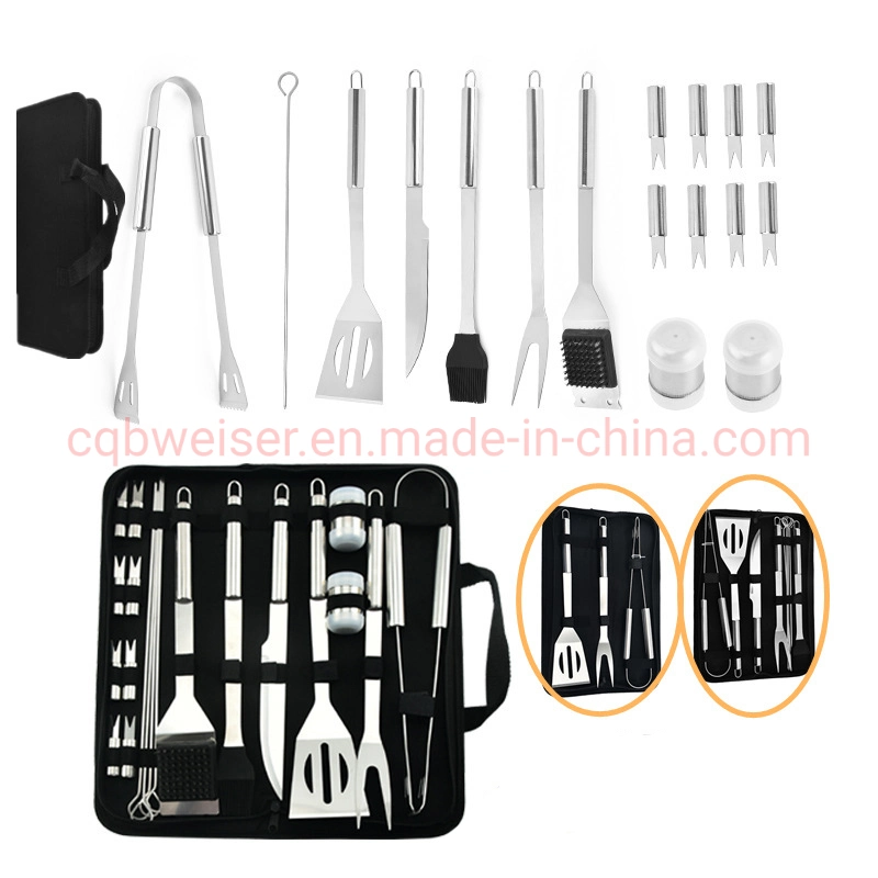Professional 3PCS Utensils Kit BBQ Tool Set for Camping Outdoor