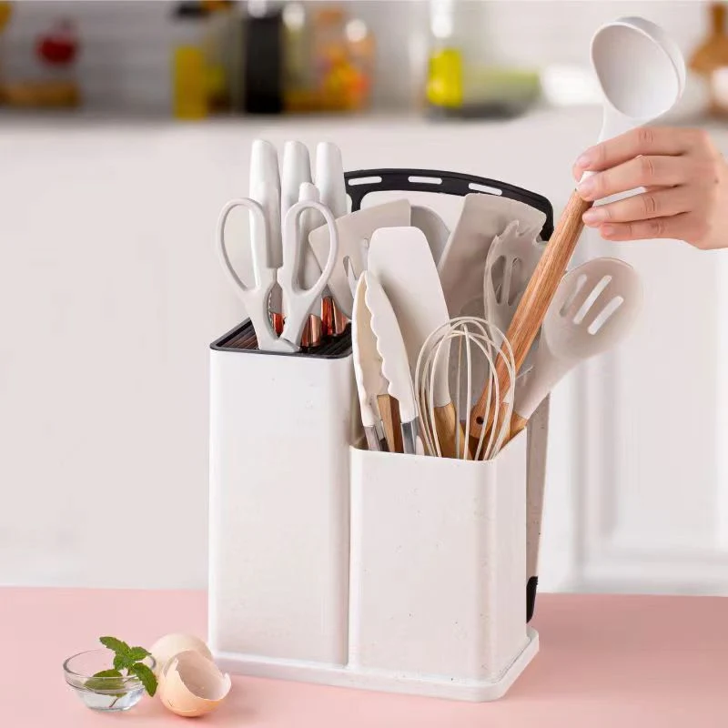 Classic Luxury Kitchen Utensils Set Cooking Tools 19PCS Silicone Holder Cooking Tools