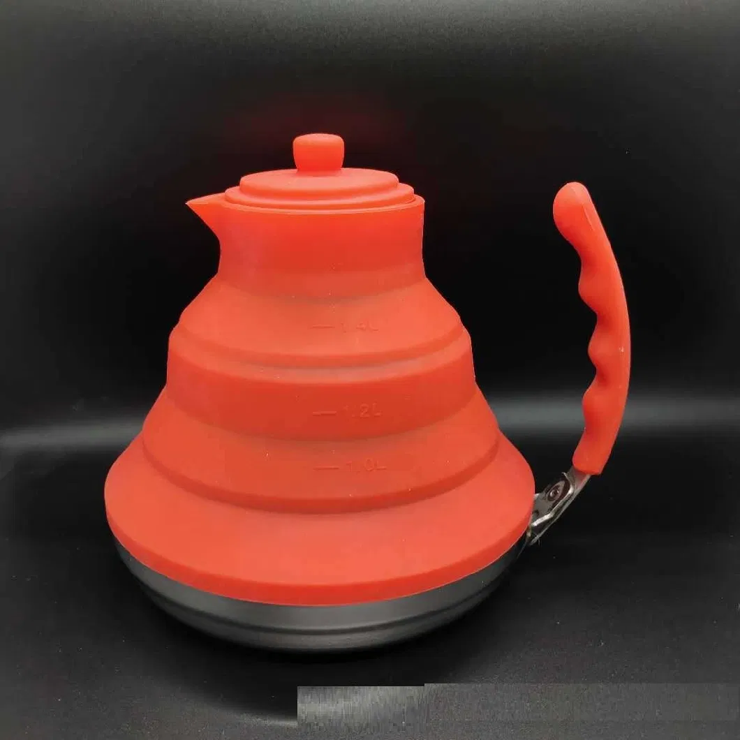 Folding Kettle Silicone Tea Coffee Pot Camping, Hiking, Travel Ai18382