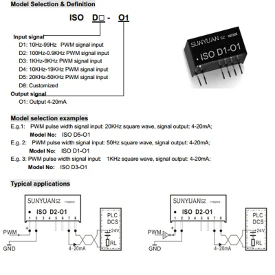10kHz-19kHz PWM Pulse Width Signal Input to 4-20mA Output Isolated Transmitter