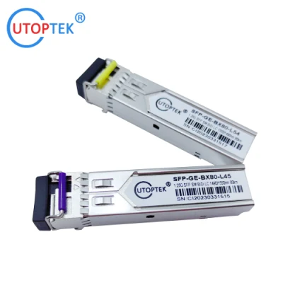 80km SFP Module 1.25g Gigabyte SFP Transceiver Single Mode Fiber 1490/1550nm
