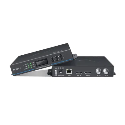 CATV Headend TV Signal Converter Dual HD ATSC Digital Modulator