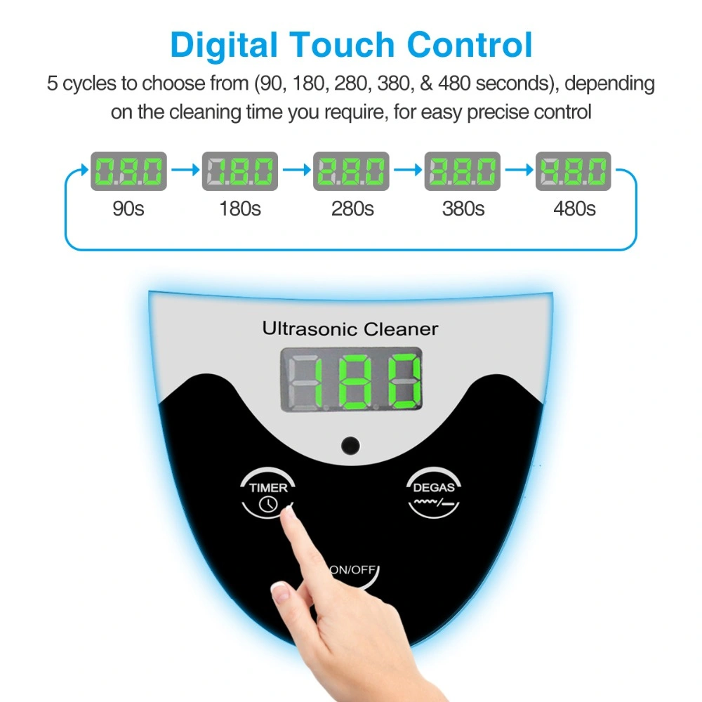 Plastic Household Intelligent Ultrasonic Cleaner for Cleaning Brush Denture