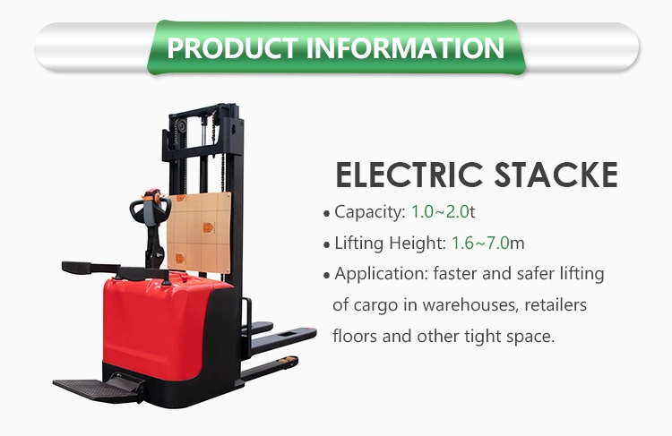 High Quality Curtis New Ltmg China 2ton Electric for Sale Stacker Forklift