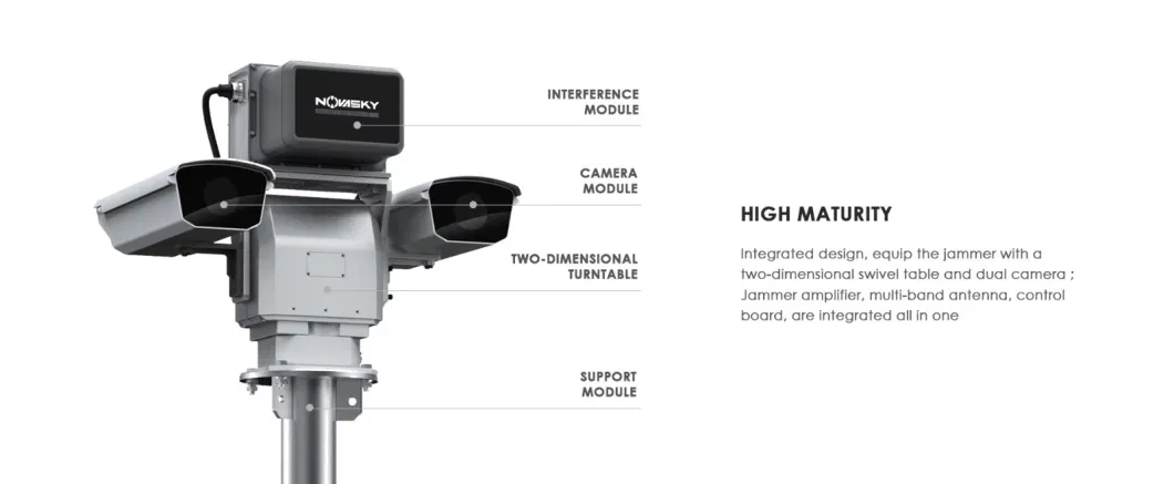 Anti Drone System with Camera Counterdrone Jammer for Vvip Protection, Public Security