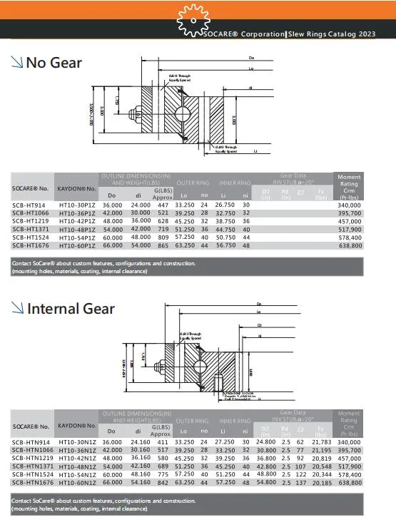 Factory Price Slewing Bearings with Internal Teeth External Teeth with Flange for Band Conveyor