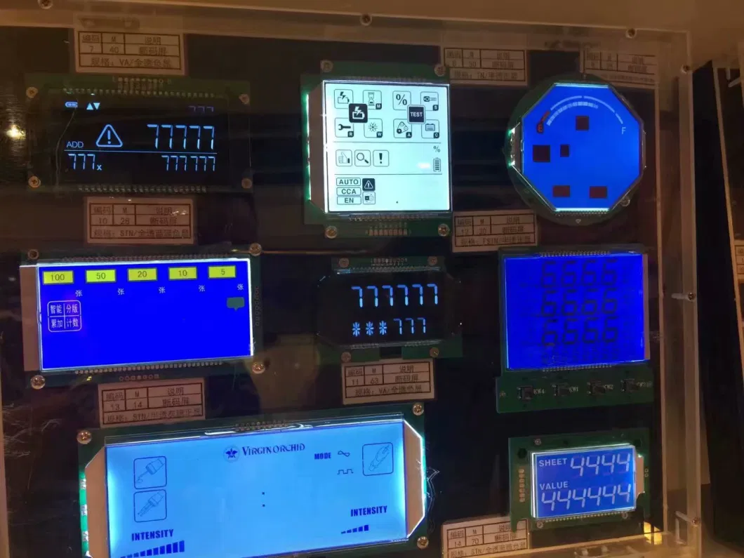 Custom Tn Htn Stn Ftsn 7 Segment LCD Module with LED Back Light