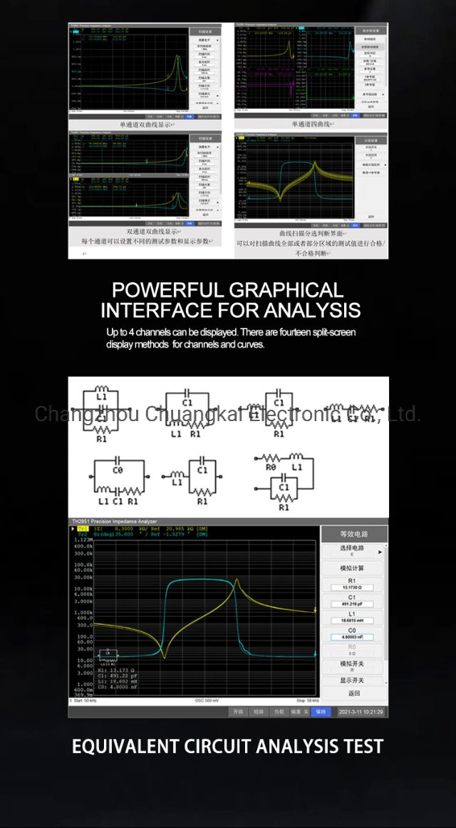 Tonghui Th2851-130 Impedance Analyzer 10.1 Inches TFT LCD Display