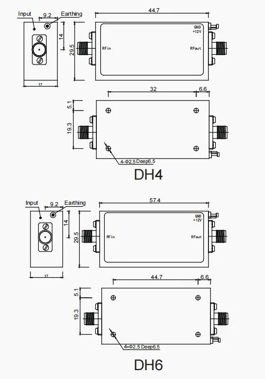 S Band 2-4GHz 17dBm Saturated Power Output SMA-F Connectors Wide Band Limiting Amplifier