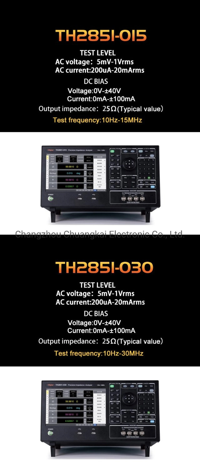 Tonghui Th2851-130 Impedance Analyzer 10.1 Inches TFT LCD Display