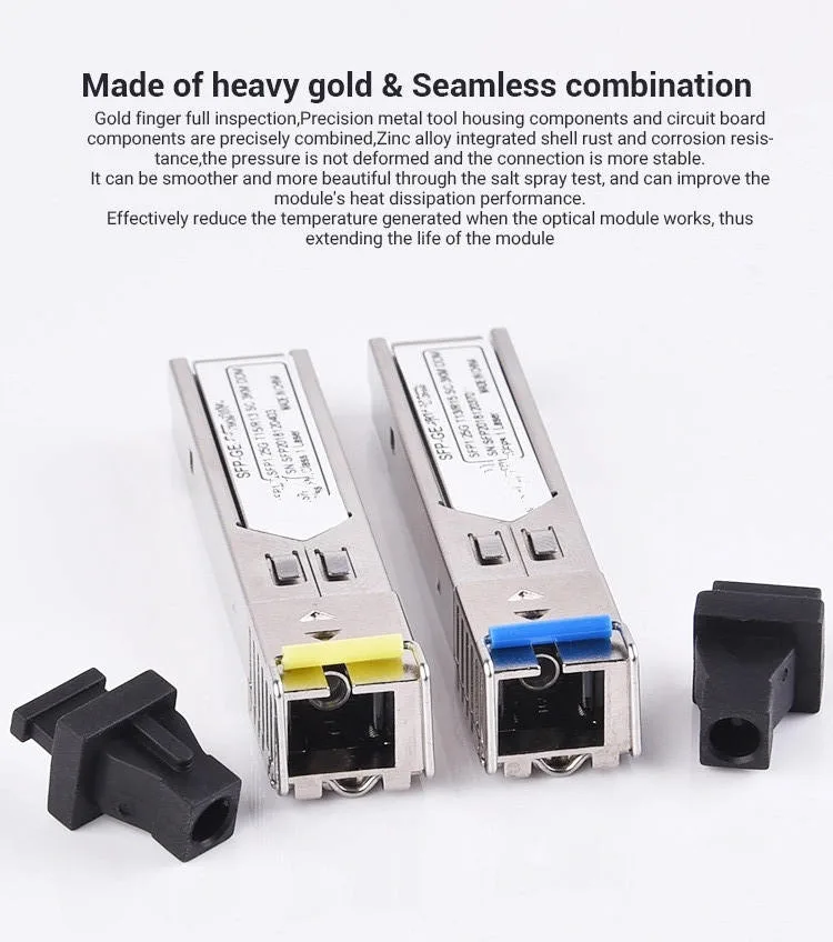 100Mbps 1.25g 10g SFP Module 20km Transceiver Bidi Single Dual Mode Lr Sr Fiber Optic SFP Module