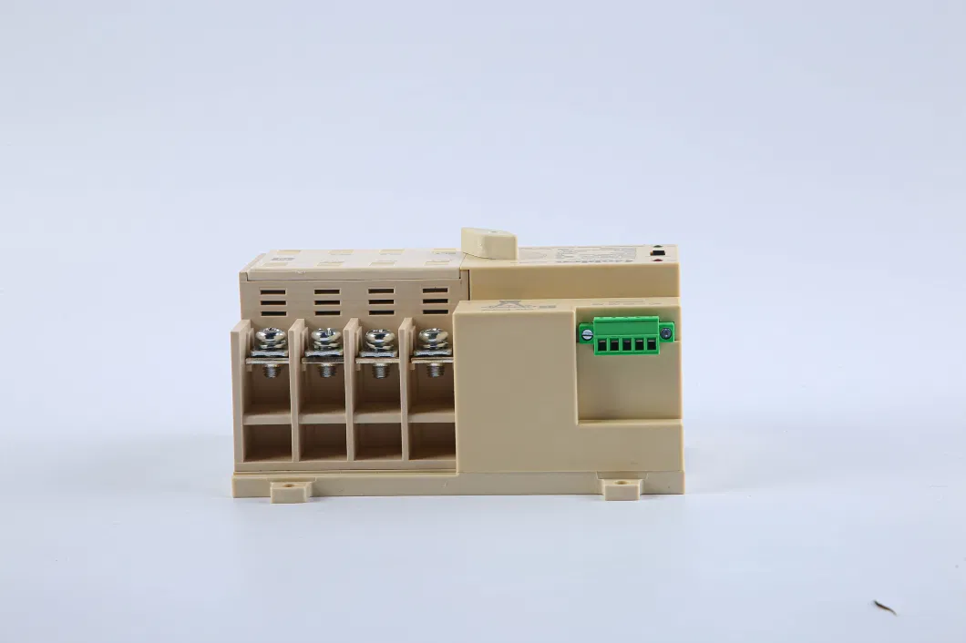 DIN Rail Dual Power 3 Phase Automatic Transfer Switch ATS 63A Generator Changeover Switch with Fire Resistant Protection