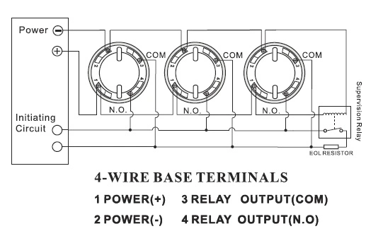 4 Wire Heat Detector with No Nc Relay Output