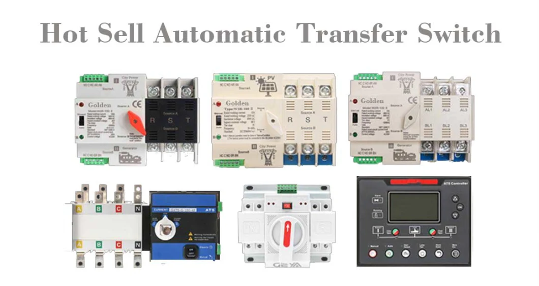 DIN Rail Dual Power 3 Phase Automatic Transfer Switch ATS 63A Generator Changeover Switch with Fire Resistant Protection