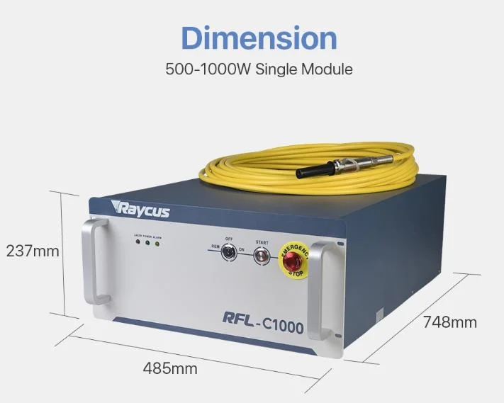 1500W 2000W 3000W Raycus Single Module Fiber Laser Source Rfl-C3000 for Laser Cutting Machine