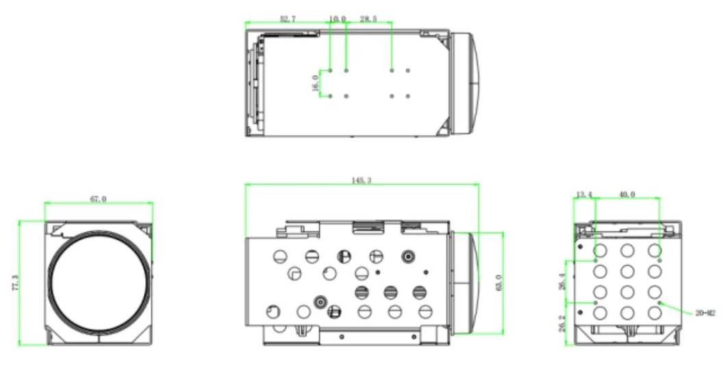 4MP 40X CMOS Network HD PTZ High Speed Dome Camera Smart Module