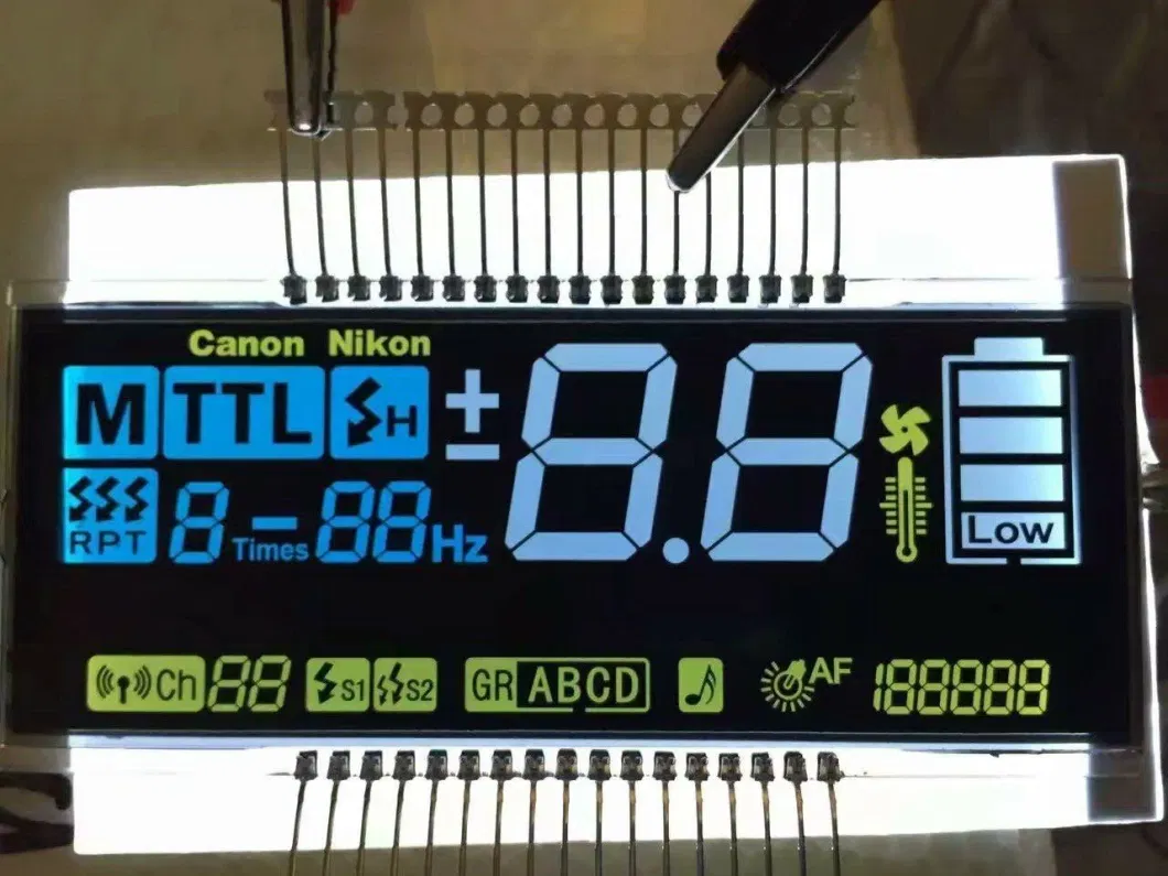 Custom Tn Htn Stn Ftsn 7 Segment LCD Module with LED Back Light