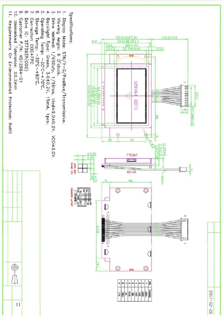 Customized Monochrome Stn Mono 3.3V 5V 1602 2*16 Character LCD Display Yellow Green Blue LCD Module