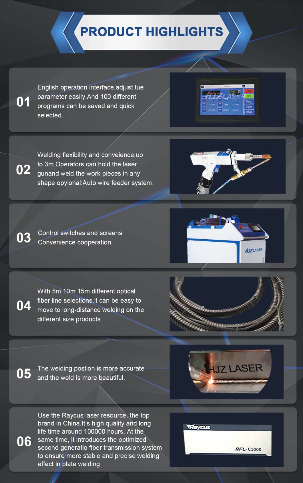 1000W 1500W 2000W Handheld Laser Wedling Machine with Wire Feeder