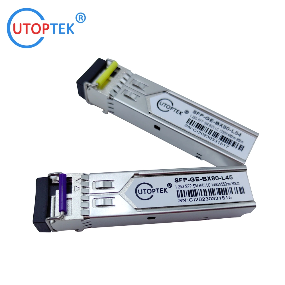 80km SFP Module 1.25g Gigabyte SFP Transceiver Single Mode Fiber 1490/1550nm