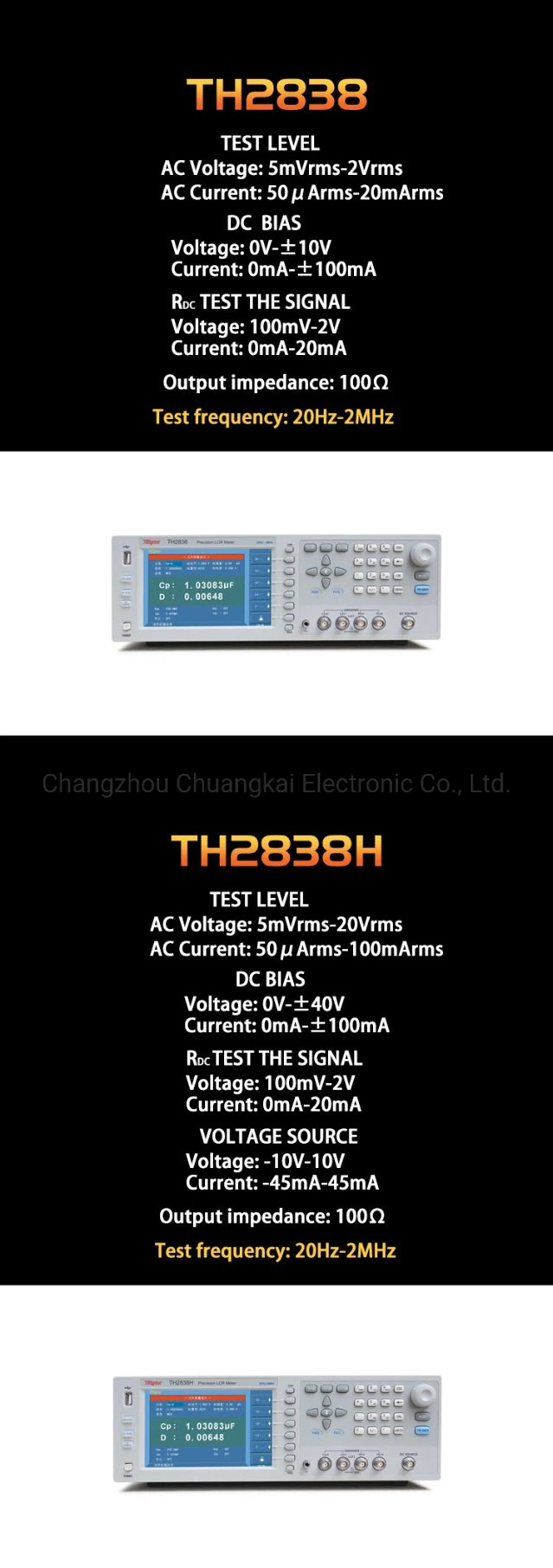 Tonghui Th2851-130 Impedance Analyzer 10.1 Inches TFT LCD Display