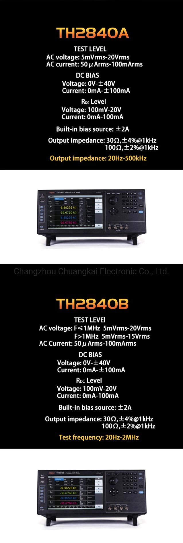 Tonghui Th2851-130 Impedance Analyzer 10.1 Inches TFT LCD Display