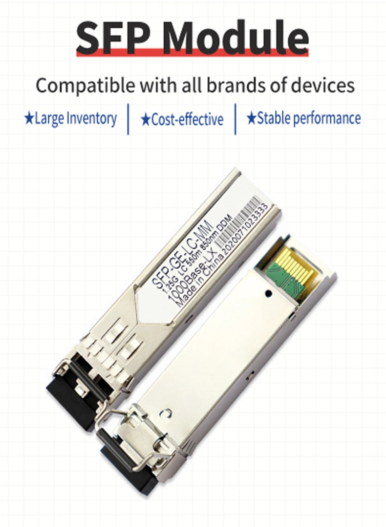 OEM Factory for Russia Market SFP+10g 120km SFP Bidi Fiber Optic Transceiver Module LC Port 1270/1330nm Singlemode SFP Module 10g Cisco Huawei Compatible