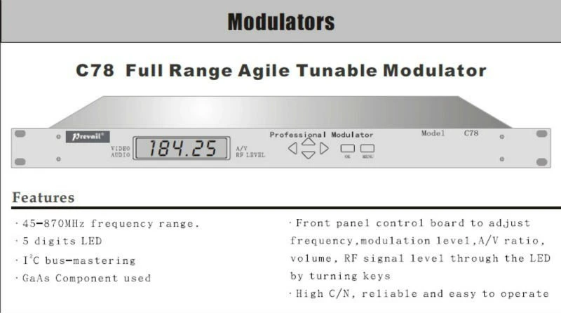 High Quality CATV Agile Modulator