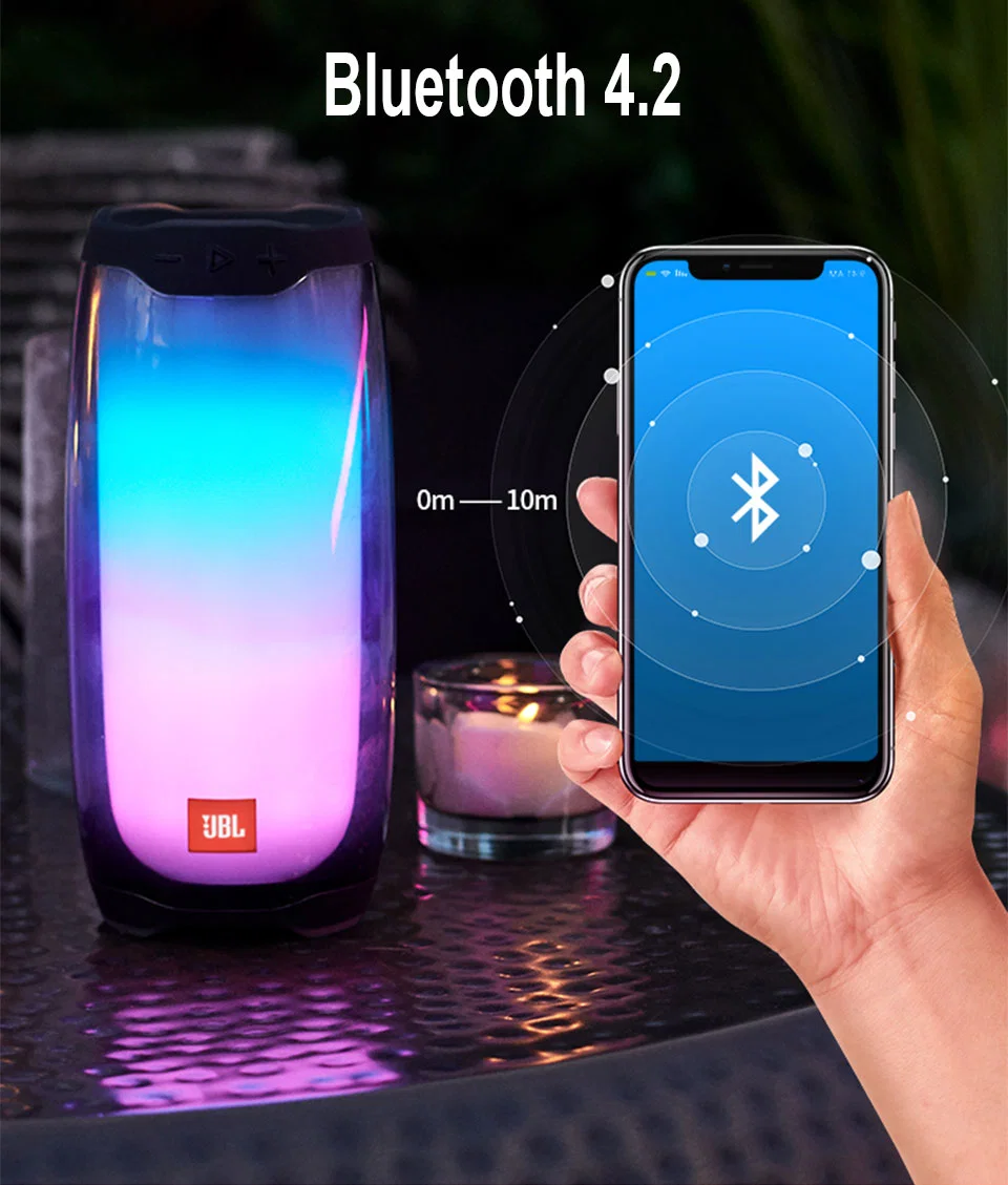 Pulse4 Wireless Bluetooth Speaker Stereo Sound with LED Light Party Speaker