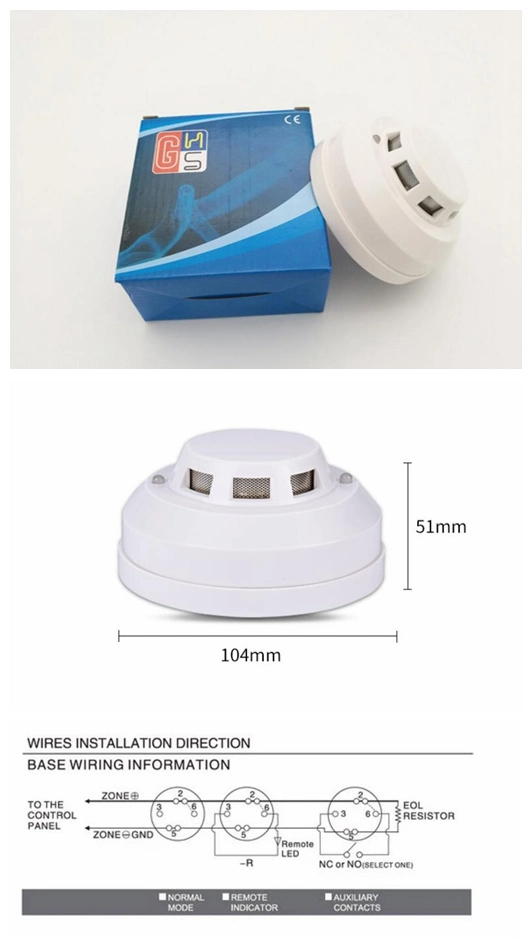 4-Wire, 12/24V, Smoke and Heat Detector with Relay Output