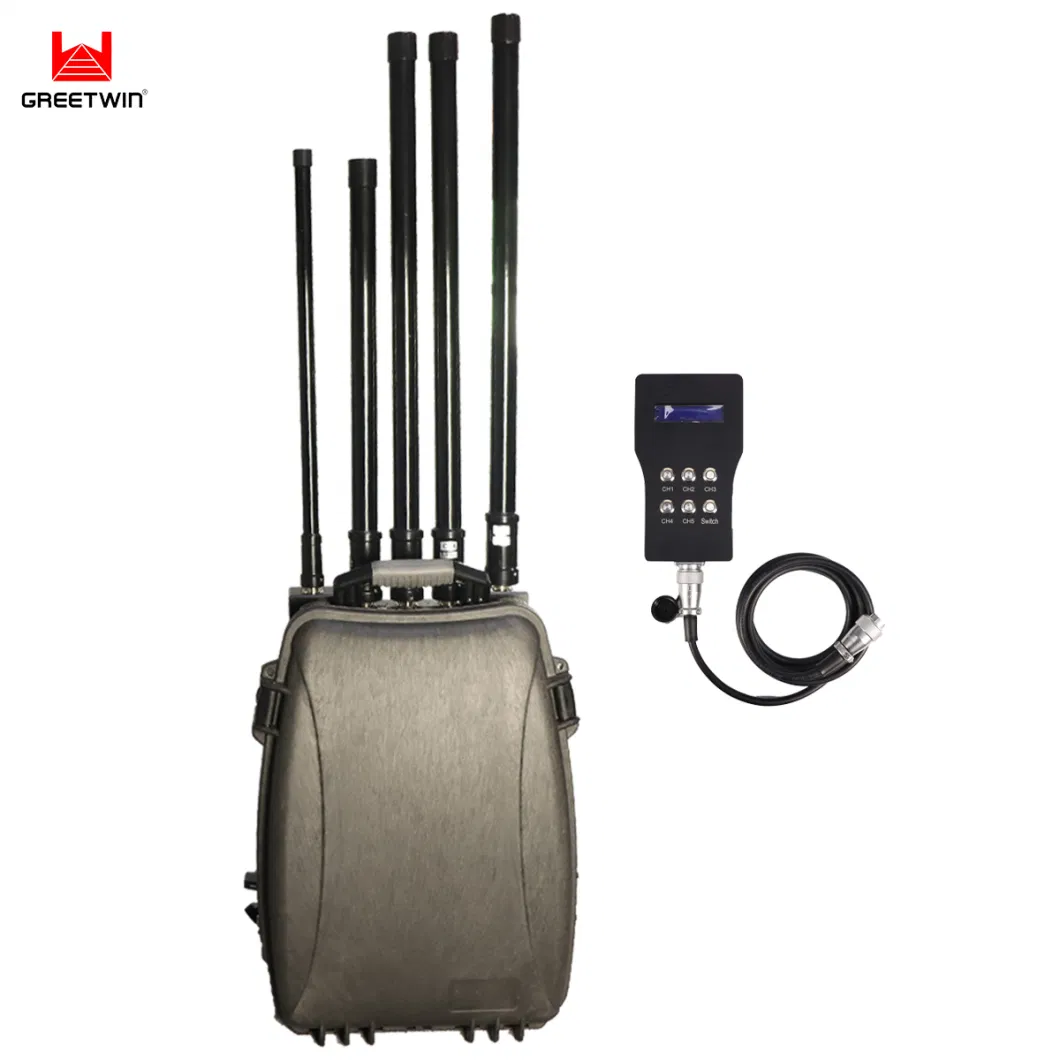 150W High Power Muti Band WiFi 4G GPS UHF 50-150 Meters Manpack Jammer