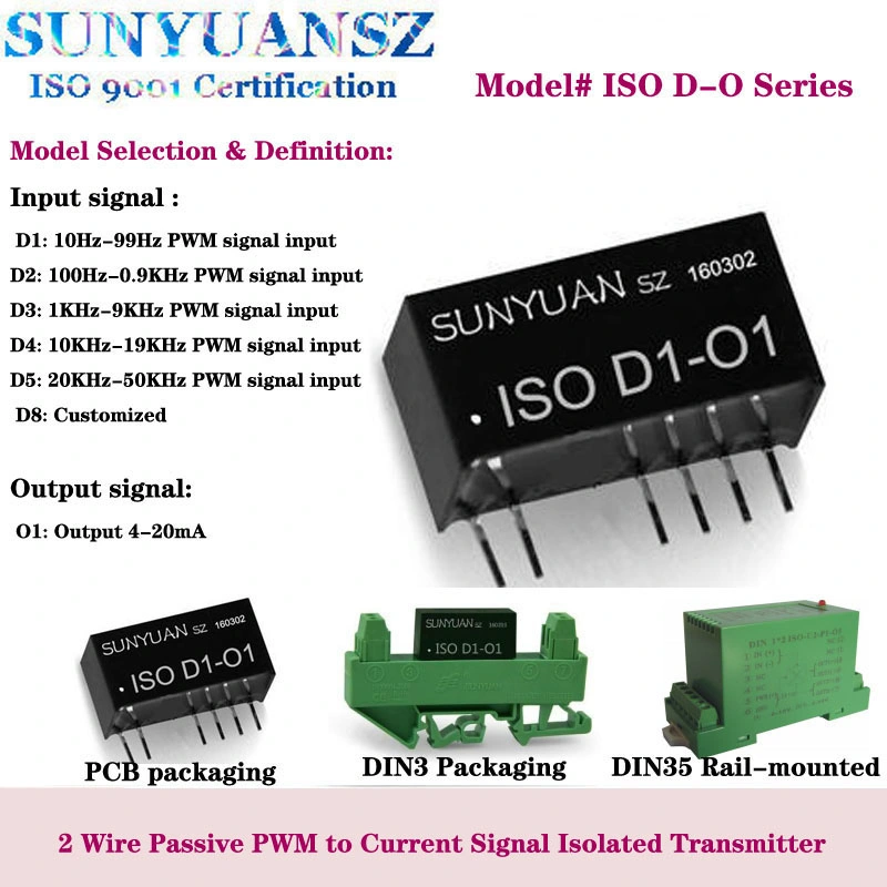 10kHz-19kHz PWM Pulse Width Signal Input to 4-20mA Output Isolated Transmitter