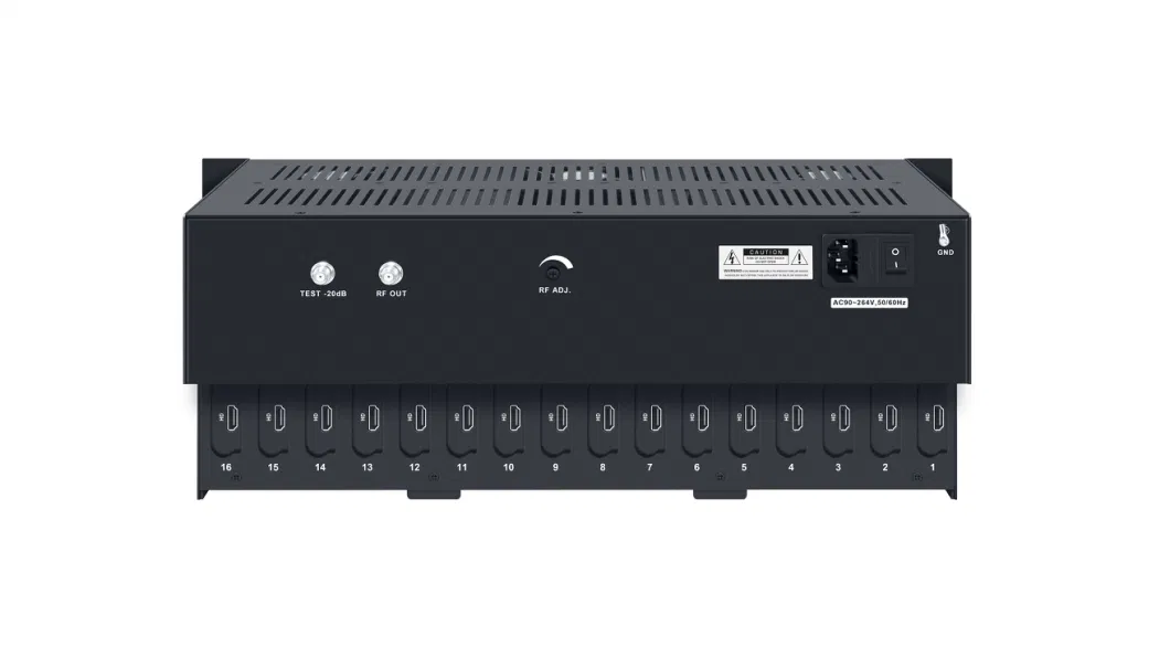 16 HD Rack Chassis Digital Modulator ISDB-T/DVB-T Modulation RF out Modulator