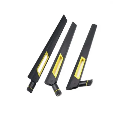 Antena WiFi de doble banda de 12 dBi, 2,4G 5g 5,8g antena RP SMA macho, antena de router WLAN amplificador de antenas universales