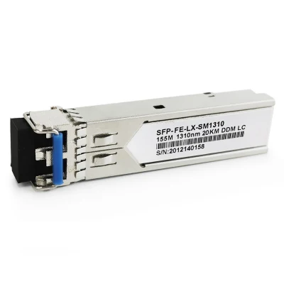 La fábrica produce 155M 1310 nm a 20km de fibra SFP de doble óptica FX módulo transmisor único