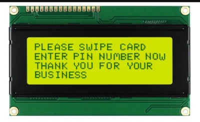 Módulo LCD de caracteres de pantalla verde amarillo Stn de fábrica