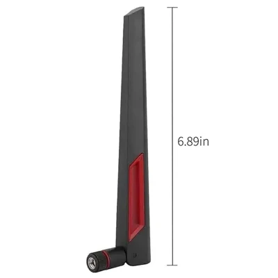 Antena WiFi de doble banda de 12 dBi, 2,4G 5g 5,8g antena RP SMA macho, antena de router WLAN amplificador de antenas universales