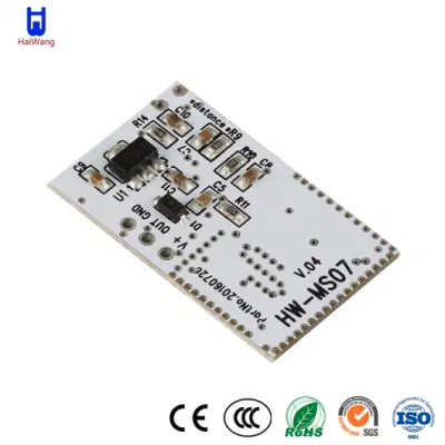 Haiwang China en la pared Sensor de Microondas personalizados Fabricación 2sec Delay-Time Salida Hw-Ms07 Módulo del sensor de microondas de PCB de la calidad para productos de iluminación