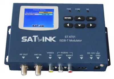 St-6701 modulador de ISDB-T TV Digital LCD de 2,4 pulgadas Soporte de receptor mostrar