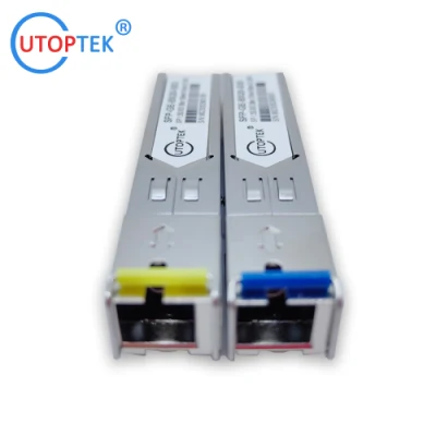 Temperatura industrial 1,25g Bidi SC 3km 1310/1550nm DDM óptica Módulo SFP de fibra