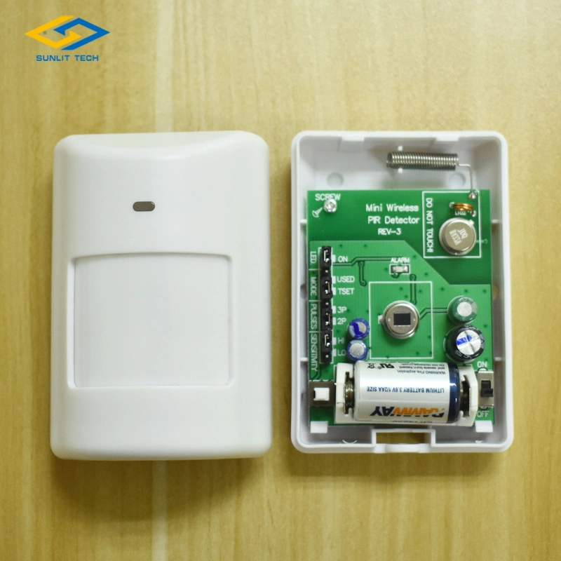 Wireless PIR Detector with Lithium Battery Operation, 433MHz or 868MHz