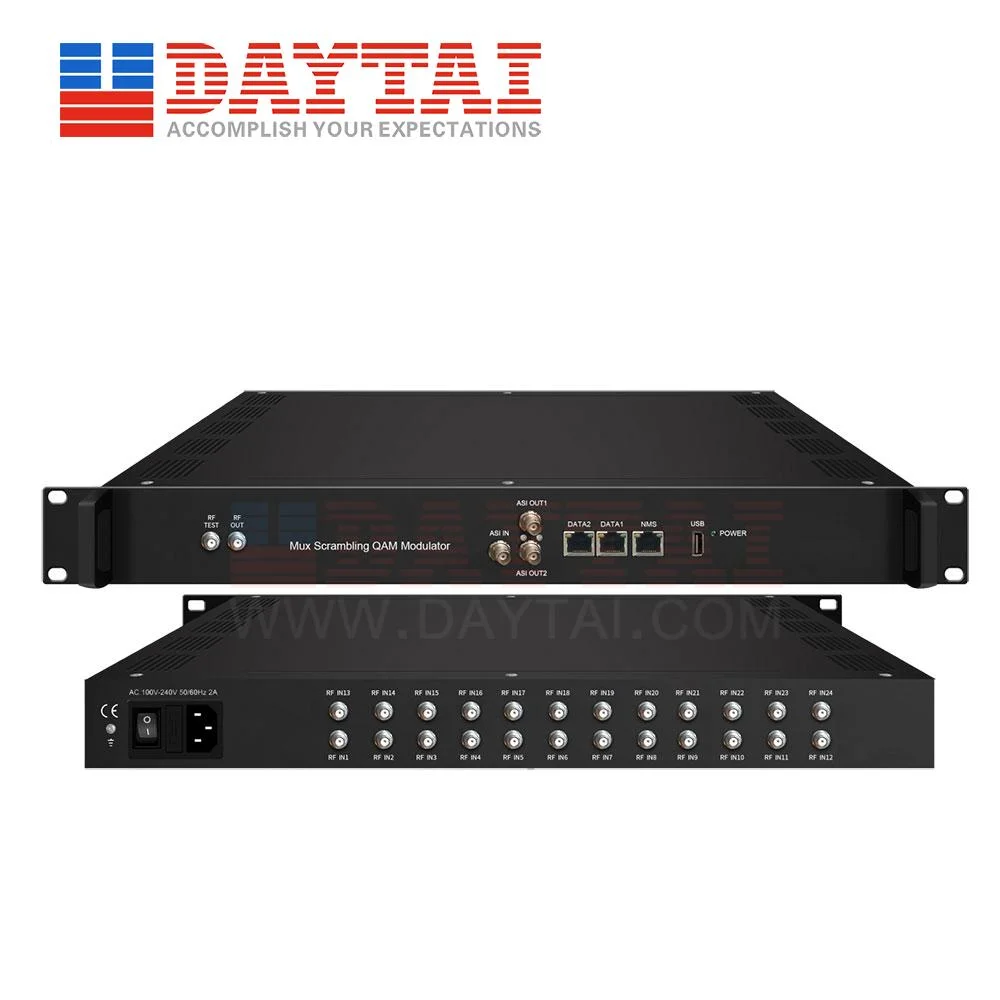 Digital CATV 16 in 1 IP to 16 Non-Adjacent Carriers Output ISDB-T RF Modulator