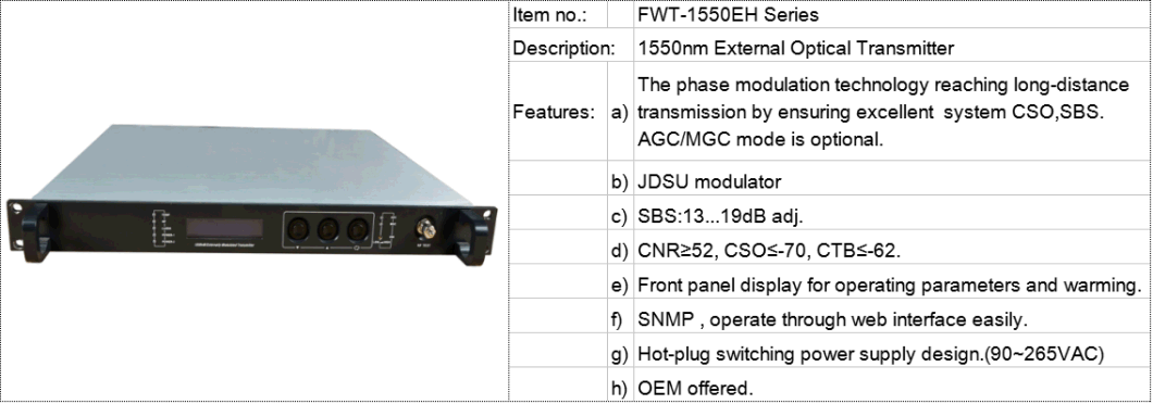 Jdsu Laser for Optic Transmitter 60~100km