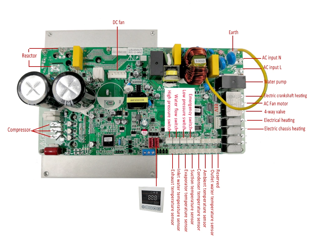 Speed Governor by Frequency Modulator for Swimming Pool Heat Pump, Controller Board PCBA