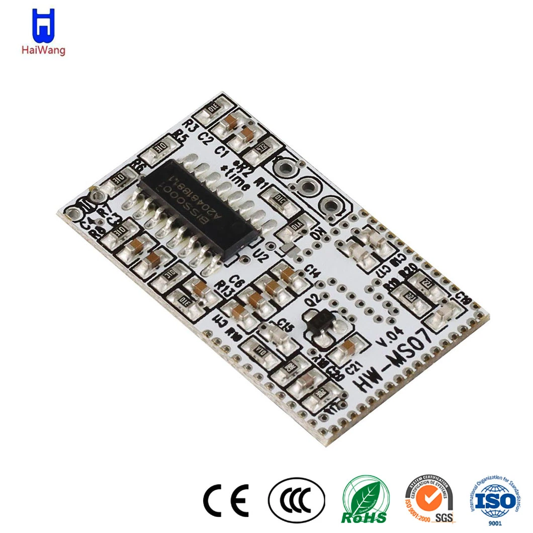 Haiwang China Wall Mounted Microwave Sensor Manufacturing Customized 2sec Output Delay-Time Hw-Ms07 PCB Microwave Sensor Module Quality for Lighting Products