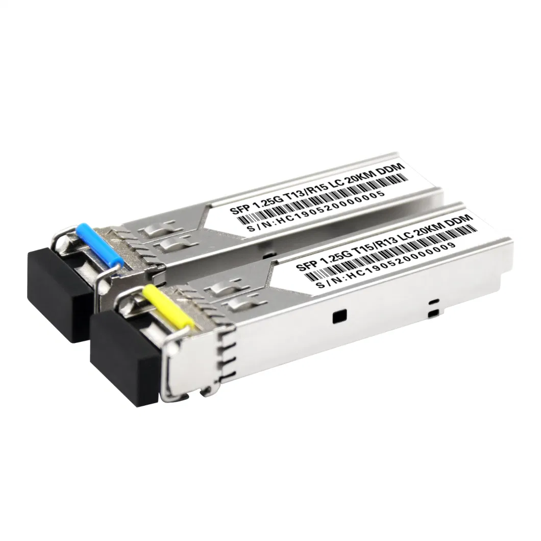 Fiber Optic 20km 1310/1490nm Sc Fiber 1.25g Bidi SFP Transceiver Module